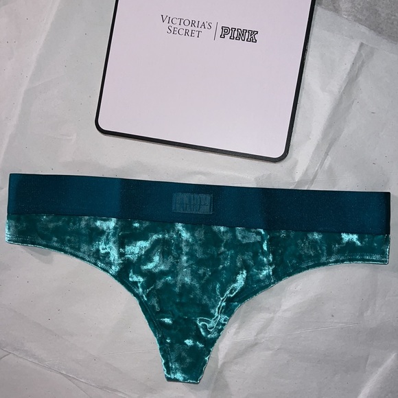 (M) UNISEX Victoria’s Secret Velvet THONG Underwear - Picture 1 of 14